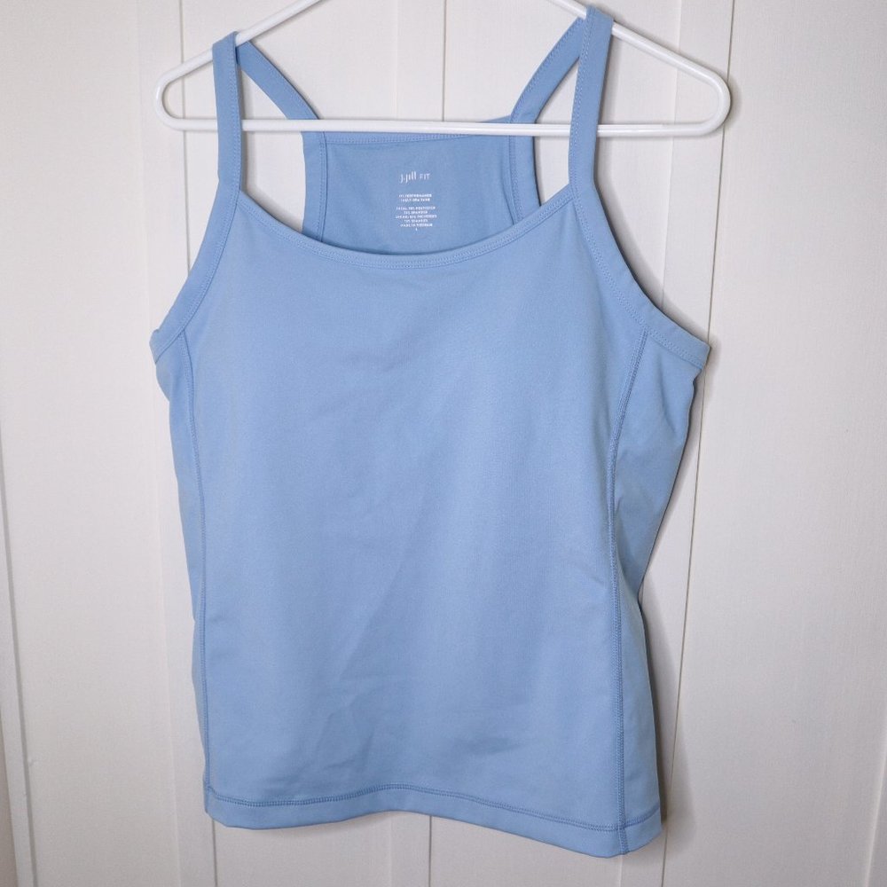 J.Jill Performance Fit French Blue shelf-Bra Tank Size Large